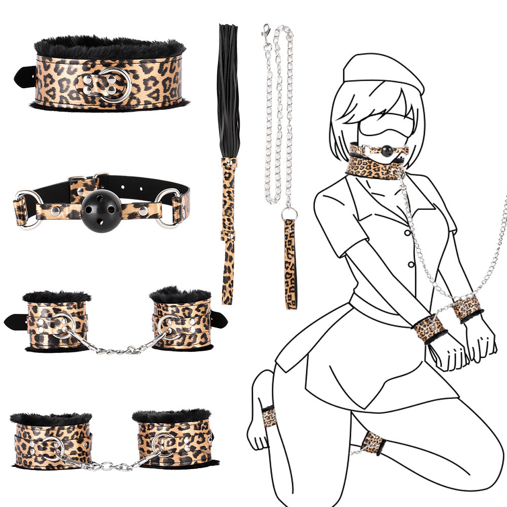 Cavocslin Leopard Print BDSM Toy Set (5 Pieces)