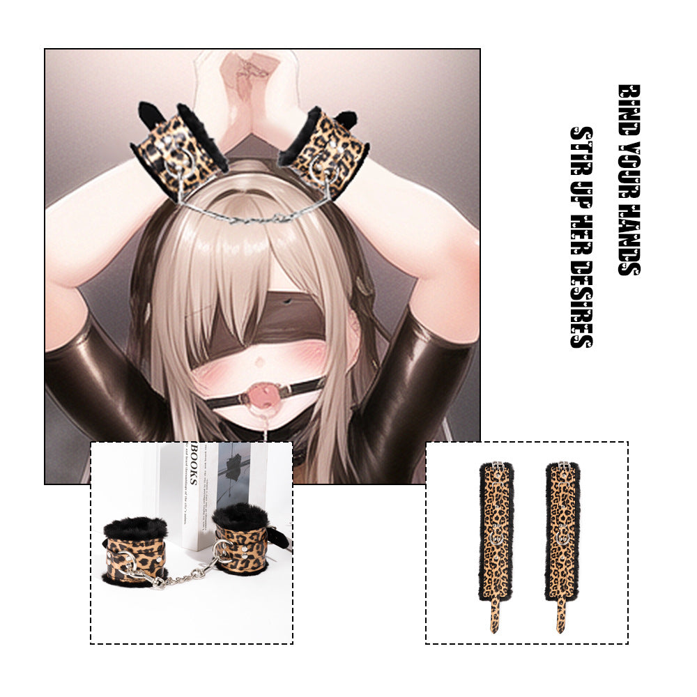 Cavocslin Leopard Print BDSM Toy Set (5 Pieces)