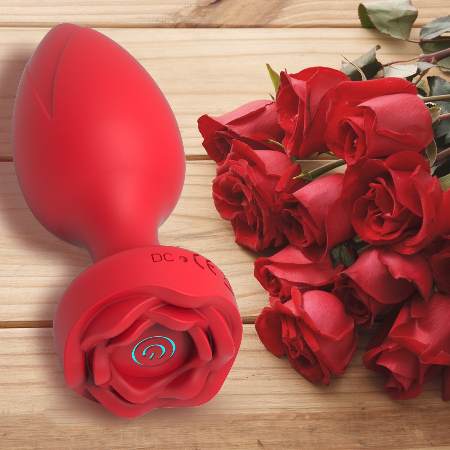 Cavocslin Red Rose Squeeze Anal Plug