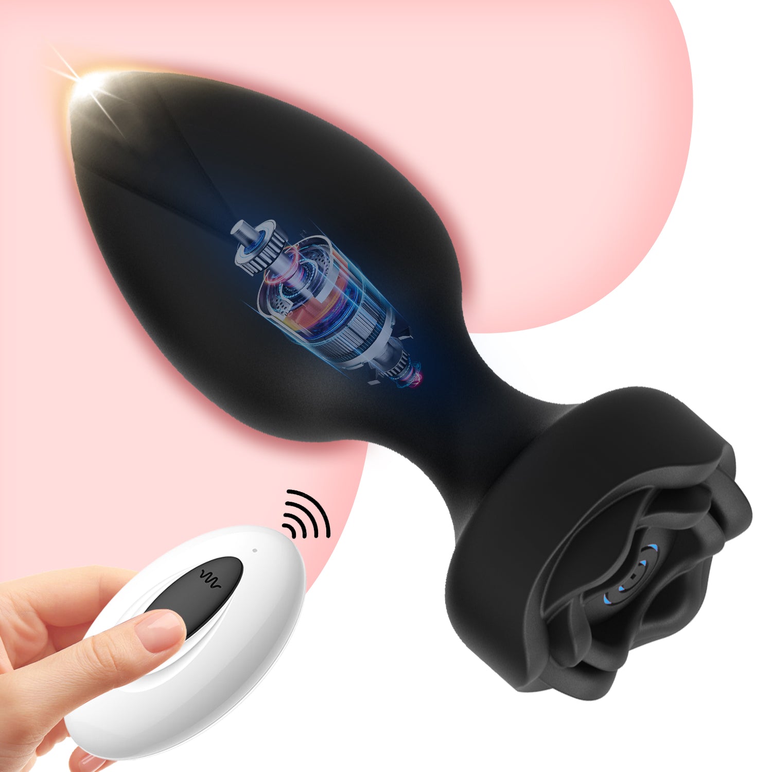 Cavocslin Black Rose Squeeze Anal Plug