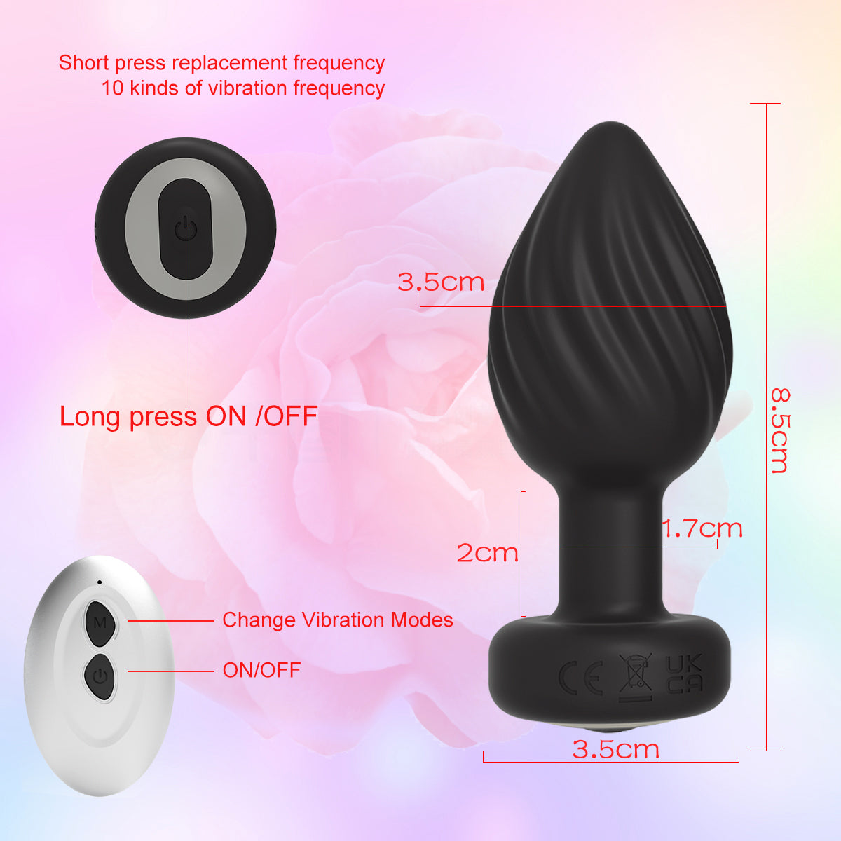 Cavocslin Silicone Vibrating Anal Plug